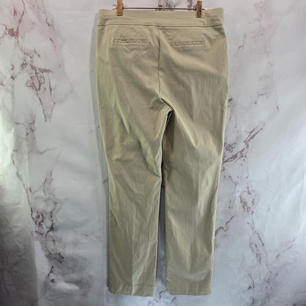Chicos Pants Womens 8 1 X 29 Beige Khaki Stretch High Rise Chino Pull On